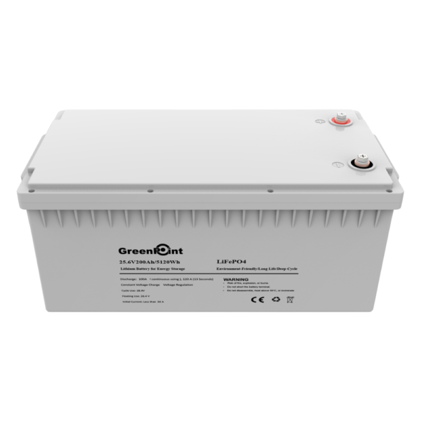Batería de Litio 25,6V 200Ah (5120Wh) LiFePO4 Green Point